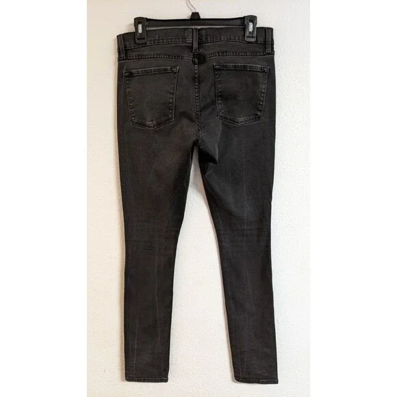 Women's Frame Denim Le Skinny de Jeanne in Film Noir (Black) Size 30 X 29 - Picture 4 of 16